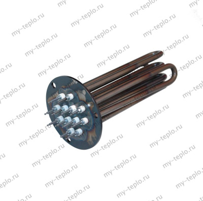 Блок нагревательный ТЭНБ 12 кВт (220/380) плоский фланец (для котлов Сангай), нержавеющая сталь